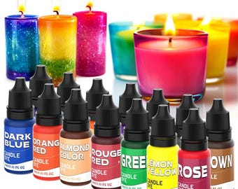 Tintura liquida per candele, 14 colori vivaci, tintura in cera di soia (ciascuna da 10 ml)