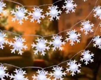 Snowflake LED String Fairy Light Garland Home Christmas Lights Wedding Decor Christmas Decor for Home Navidad Party Decoration