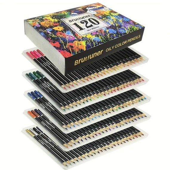 120 Vibrant Color Pencils: Sketching, Drawing, and Shading - Etsy