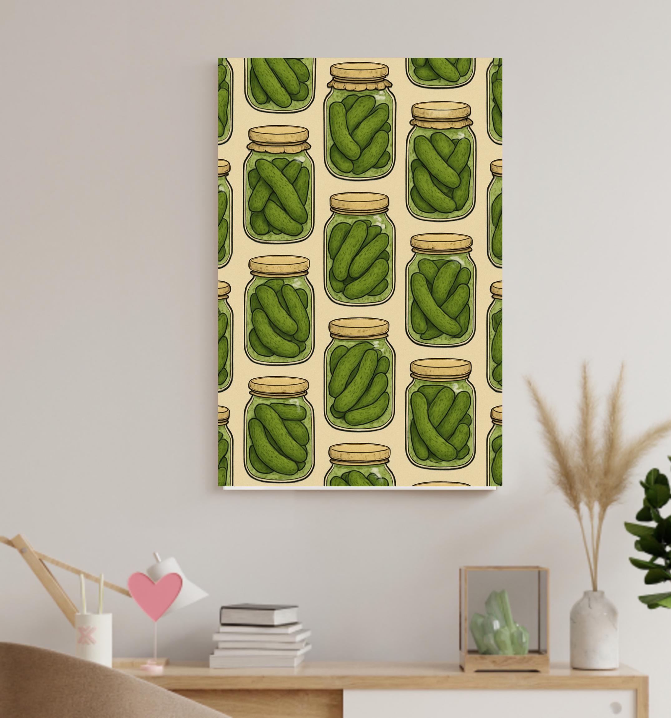 Pickles in a Jar Seamless Repeat Pattern for Fabric Sublimation ...
