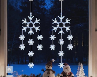 Lampe de Noël à suspendre pour fenêtre, lampe de décoration de Noël, lampe à ventouse LED, 16 cm | Leroy Merlin