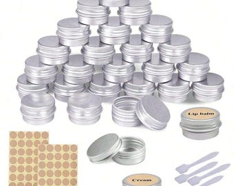 Aluminum Round Tins: Refillable Metal Jars for Balms & Salves