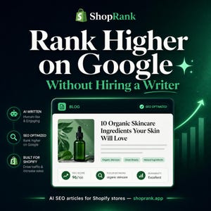 AI SEO Blog Writer for Shopify | AI Content Generator for Ecommerce | SeO-Optimized Blog Posts & Digital Download