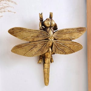 Handcrafted Gold Resin Bee Wall Decor – Insect Ornament for Home ...