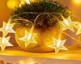 Star String Fairy Lights Battery Powered,/30/40 LEDs in 1.5m/3m/5m/6m Length, Waterproof Indoor Bedroom Tent Loft Decor, Warm LED Glow