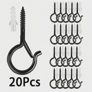 Hochleistungs-Metallschraubhaken - Geeignet für den Innen- und Außenbereich, ideal zum Aufhängen von Pflanzen, LED-Leuchten, Windspielen und Garage