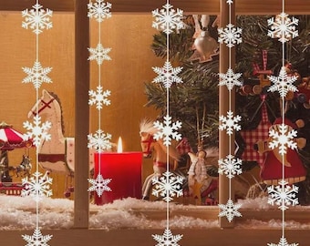 5 teile / satz Weiße Schneeflocke Hängende Dekorationen, Wohnkultur, Supermarkt Fenster Display, Decken Dekor,