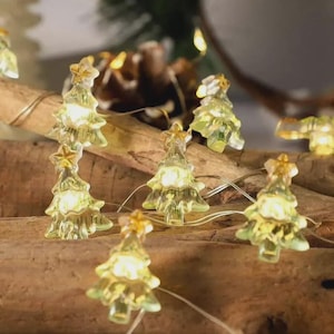 Christmas Tree LED String Lights: Battery Powered Remote Timer