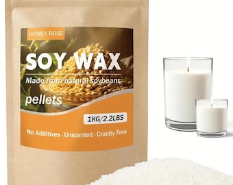 Soy Candle Wax – 1kg Natural Wax Pellets, DIY Craft Supply