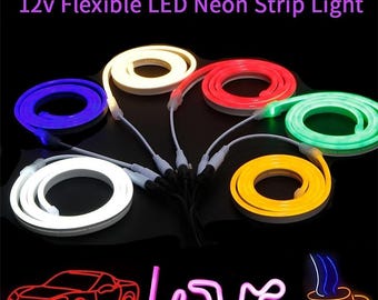 Wasserdichter Neon-LED-Streifen, flexibler 12V-Schlauch für DIY-Dekoration, Partys, Feiertage, Bastelbedarf für drinnen und draußen, leuchtende Farben