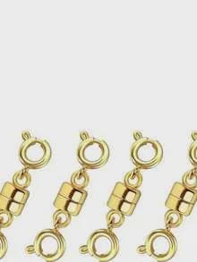 Set di 4 chiusure magnetiche per collane - Chiusure per gioielli con chiusura in oro e argento, facile estensione della catena per collane e bracciali - Italia