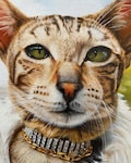 Handmade Oil Painting: Custom Cat Portrait on Canvas product logo