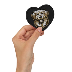 Golden Retriever Embroidered Patch – Cute Dog Iron-On/Sew-On Patch – Retriever Lover Gift