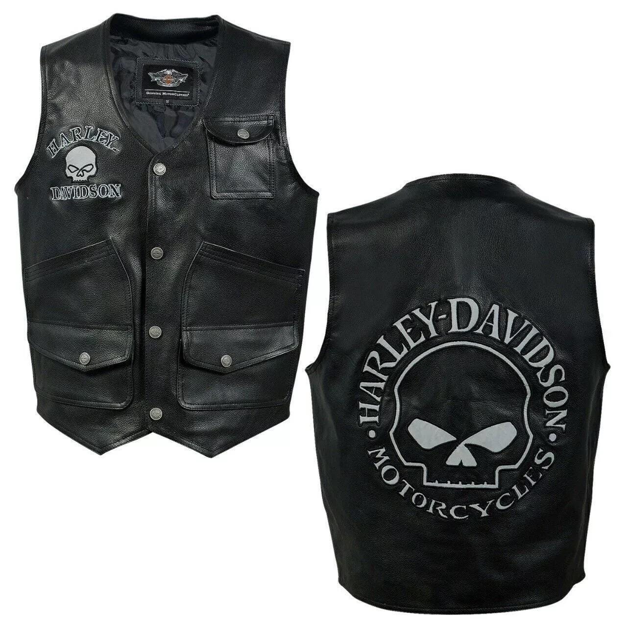 Vest Latest Item Extender W Nickled Buffalo Graphic Head 4PCS Black