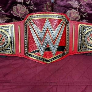 NEW WWE RED Universal Championship Belt Adult Size Wrestling Title belt | Best Gift For fans | 2mm brass