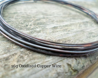 Oxidized Copper Wire 26 Gauge Round Dead Soft 5-100 Feet