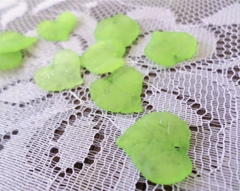 Light Green Lucite Leaf Charm/Pendant 20 pcs 15x15mm