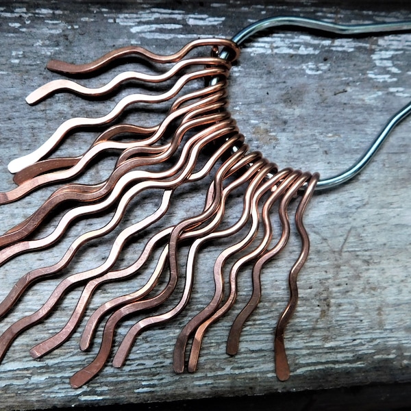 Wavy Graduating Paddle Set 16g Sterling Silver, Oxidized Sterling, Copper, Oxidized Copper or NuGold