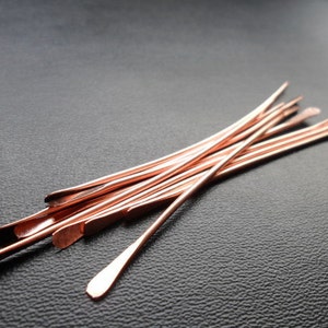 Copper Wrapped Loop Paddle Pins Choose from Sterling Silver Oxidized or NuGold Brass 20 Gauge 10pcs You pick size