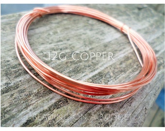 Copper Wire 12 Gauge Round Dead Soft 5-25 Feet