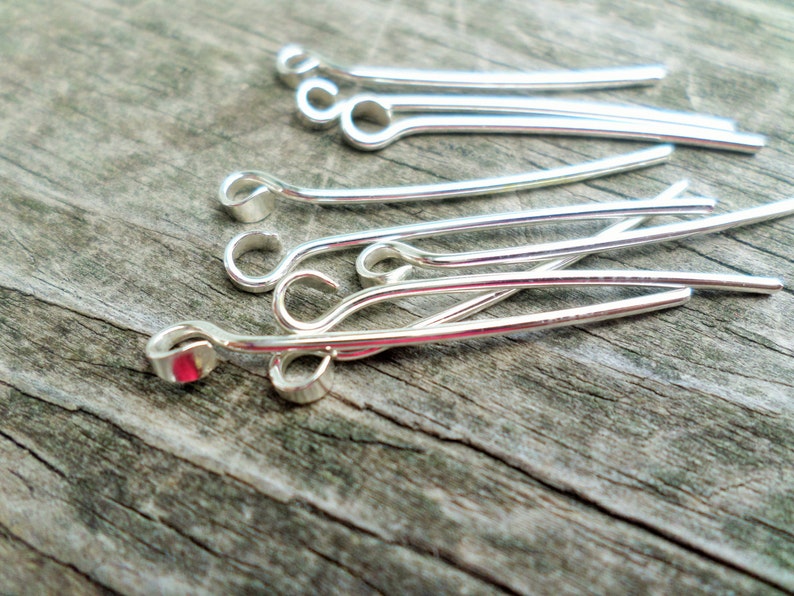 Flat Loop Eye Pins Sterling Silver, Copper, Oxidized Copper or Nugold ...