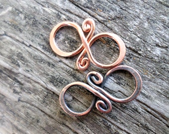 Handmade Connectors 20mm /Choose from Sterling Silver, Copper, Oxidized Copper or NuGold