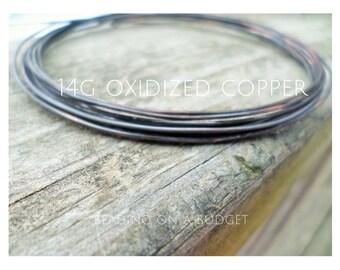 Oxidized Copper 14 Gauge Round Dead Soft Wire 5-25 feet