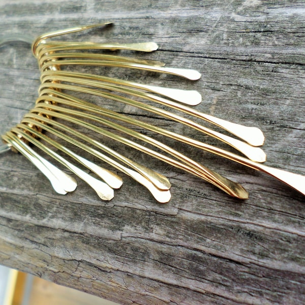 Juego de 18 paletas graduadas forjadas a mano en plata de ley, plata de ley oxidada, acero inoxidable, cobre, cobre oxidado o latón (18 g).