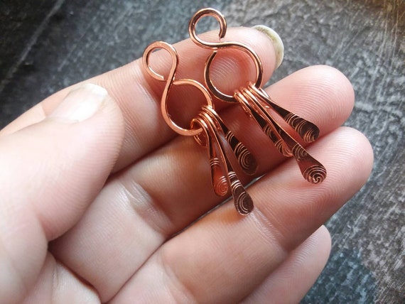 Graduated Earring Components in Copper, Oxidized Copper, Nugold or