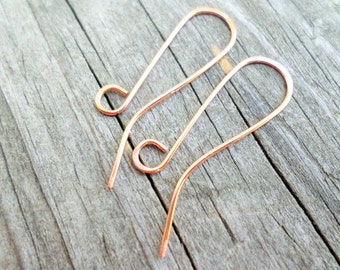 Elegant Long Ear Wires Choose from Sterling Silver, Oxidized Sterling, Copper, Oxidized Copper,Stainless Steel or NuGold