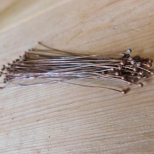 Double Ball Pins Handmade Choose from Sterling Silver, Oxidized Sterling, Copper or Oxidized Copper 24g