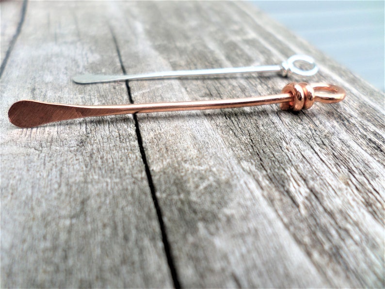 Copper Wrapped Loop Paddle Pins Choose from Sterling Silver Oxidized or NuGold Brass 20 Gauge 10pcs You pick size
