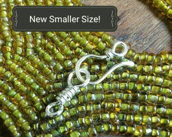 Small Hook Clasp Set Sterling Silver, Copper or NuGold