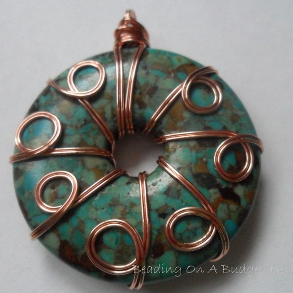 Tutorial Wire Wrapped Turquoise Donut How To Jewelry Making Lessons PDF