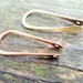 U with Holes 25mm Choose From Copper, Oxidized Copper, NuGold Brass or Sterling Silver 2pcs