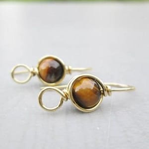 Gemstone Ear Wires, Many Stone Choices Choose from Sterling Silver/Copper/Oxidized Copper/NuGold/Stainless