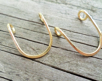 U Connectors, Copper, NuGold, Sterling Silver, Jewelry Findings, 25mm, 16g (10pcs)