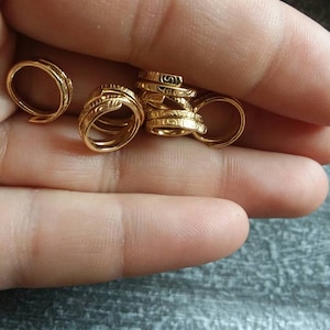 Handmade Stamped Split Rings 12mm /choose From Sterling Silver, Copper ...