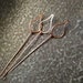 Lotus Petal Eye pins Choose from Sterling Silver, NuGold, Copper or Oxidized Copper
