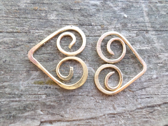 Handmade Connectors/Charms Choose from Sterling Silver, Copper, Oxidized Copper or NuGold