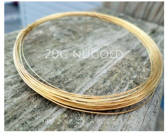 NuGold Brass Wire 20 Gauge Round Dead Soft 5-100 Feet