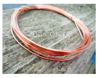 Copper Wire 20 Gauge Dead Soft Round 5-100 Feet