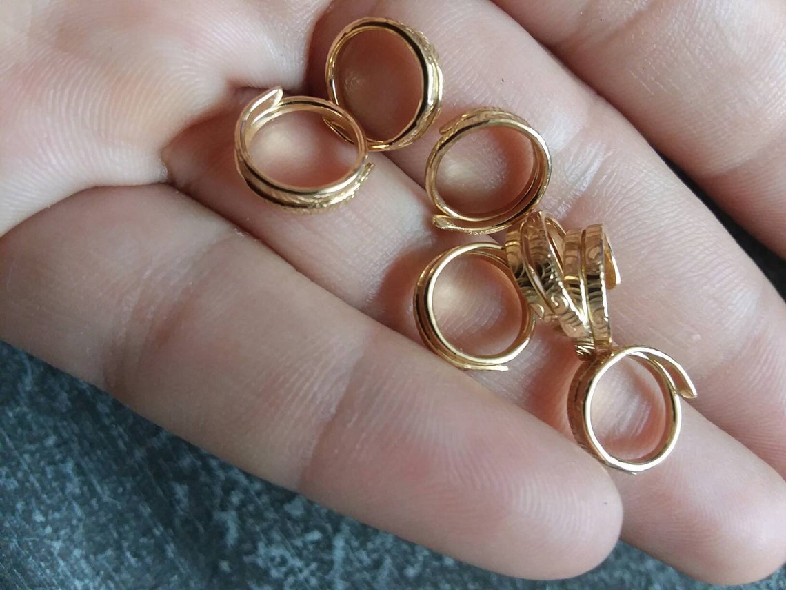 Handmade Stamped Split Rings 6mm /choose From Sterling Silver, Copper ...