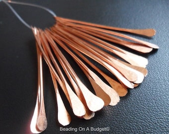 Paddles with Hole, Choose from Sterling Silver, Copper or NuGold 10 pcs