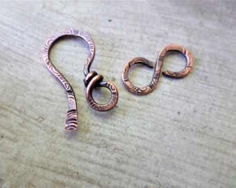 Handmade Stamped Hook Clasp and Connector Set/Limited Addition Series