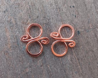 Handmade Connectors 20mm /Choose from Sterling Silver, Copper, Oxidized Copper or NuGold