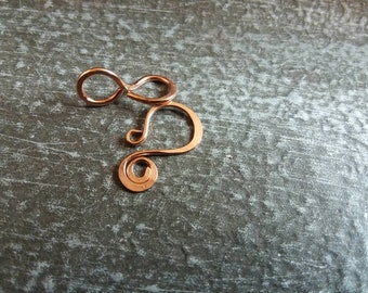 Swirl Clasp Set Choose from Sterling Silver, Copper or NuGold Handmade