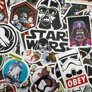 Assorted Star Wars Stickers: Party Favors, Scrapbooking, Stickers