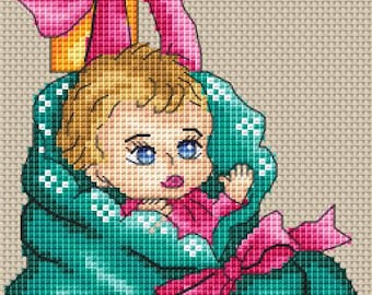 Cross Stitch Pattern. Baby Birth Sampler. Personalised Newborn Keepsake (PDF Download)
