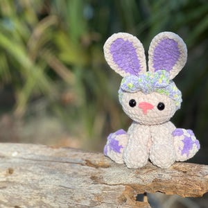Regular Flower Crown Crochet Amigurumi Plush Bunny Rabbit Stuffed Animal